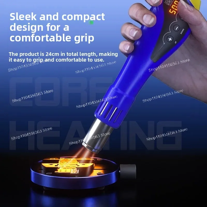Portable digital heat gun high-power mobile phone repair button temperature adjustment maximum temperature 500 ° C