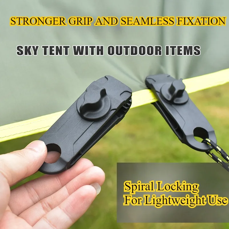 5pcs Add Some Shark Clips To The Tent Picnic Tent Clamp Windproof Tape Multi-Function Large Size Sky Hooks Clips Outdoor Camping