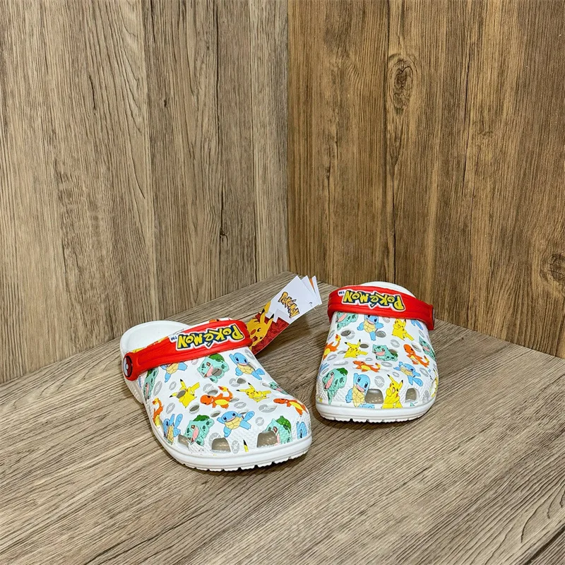 

Pokemon Hole Sandals Shoes Pikachu Squirtle Charmander Slippers Sandals Eva Anime Home Beach Shoes Summer Slippers Boy&Girls