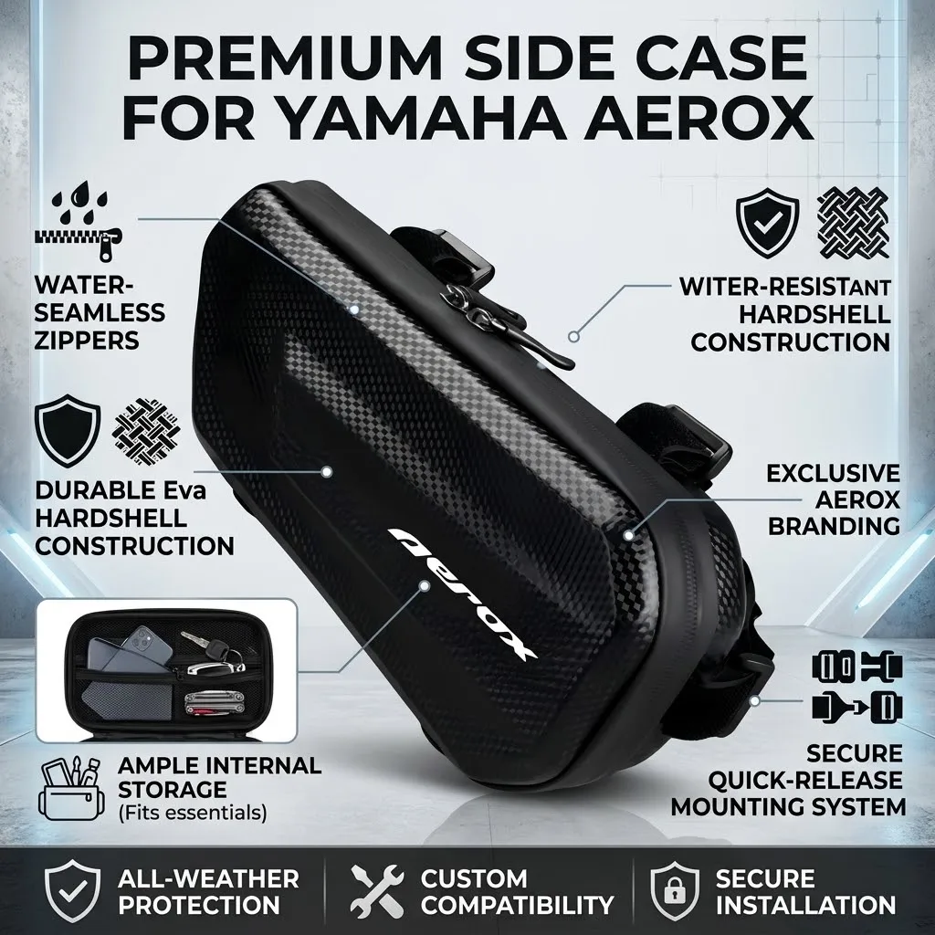 Easy To Clean Large Capacity EVA Motorcycle Saddle Bag Tool Bag With LOGO For YAMAHA AEROX 125 155 AEROX155 AEROX125