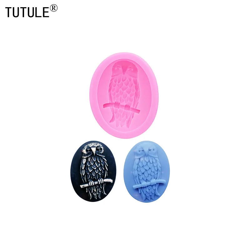 Molde de silicona de goteo de joyería, accesorio de búhos, llavero, búho, Chocolate, fondant, pastel