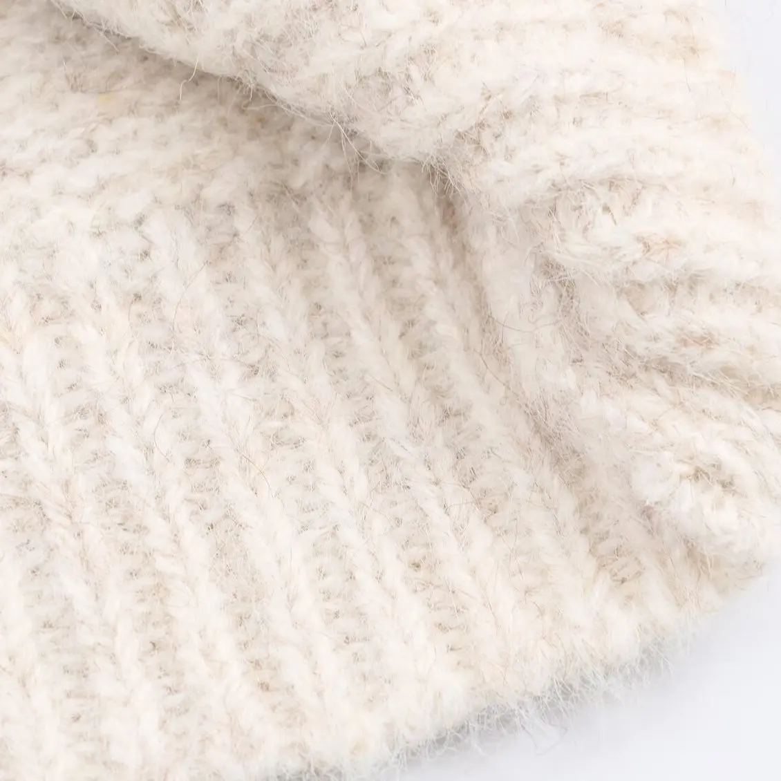 KASLEAD Neuer Faion-Schal für Damen, Ne Long Sve, lockerer Strickpullover, runder Ne-Pullover, Polyesterfaser, Wintersaison