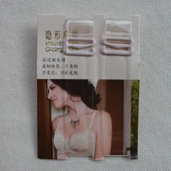 2 Pairs Clear Adjustable Bra Straps Non-Slip Invisible Transparent Shoulder Straps Holders for Strapless Bra 1.0/1.2/1.5/1.8 cm