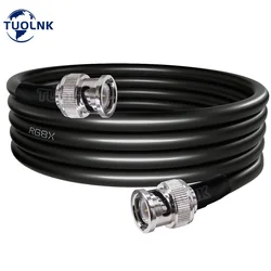 Cable Coaxial BNC macho a macho, Cable Coaxial RG8X de 50ohm, Cable de puente BNC de pérdida Ultra baja para Analizador de módem de Radio RF de antena