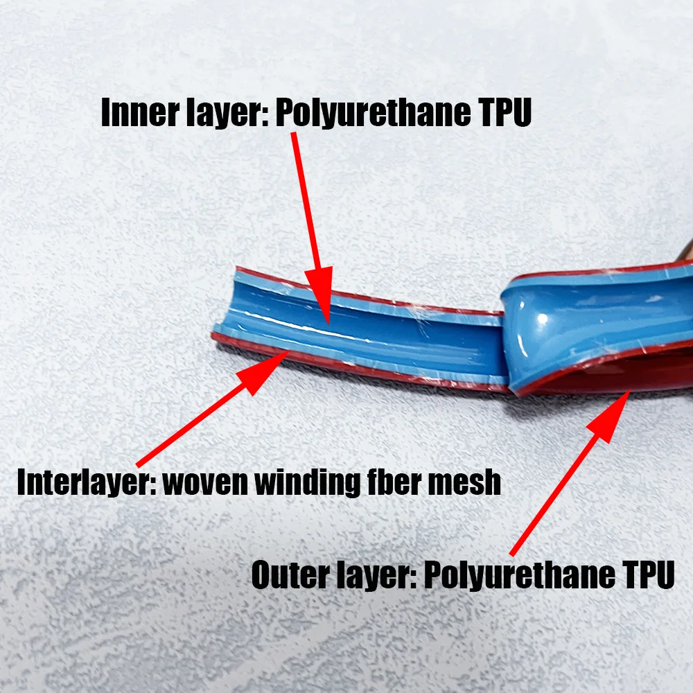 1M3M5M8M10M Red/Blue Core TPU Double-layer Fuel Pipe Resin Wire-clamping Oil-resistant Diesel Oil Gasoline Hose Rubber Fuel Tub