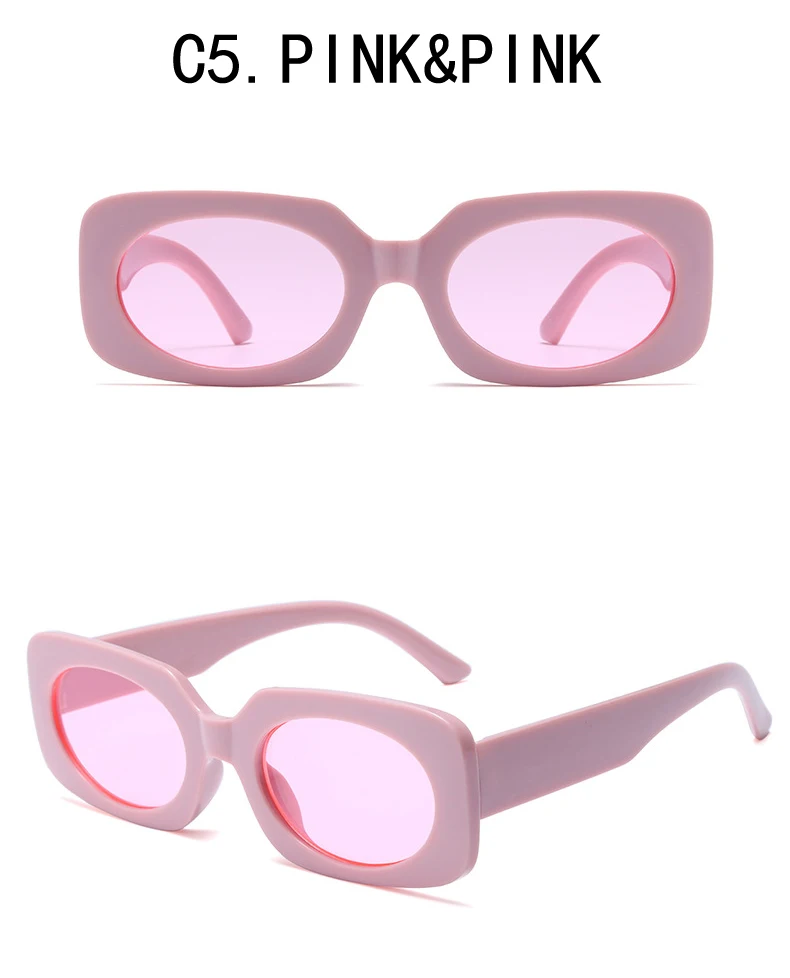 Vintage-Sonnenbrille mit quadratischem Rahmen, modisch, trendig, heiß, für Männer und Frauen, beliebt, Retro-Hip-Hop, weiblich – Detail 10