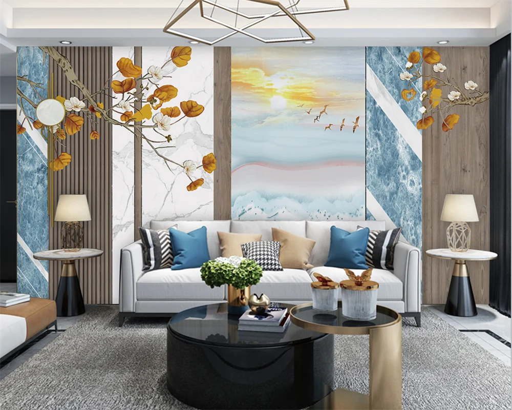 

beibehang Custom Modern Bedroom Living Room papier peint Decorative Painting Marble Pattern Sofa Whole Decoration Wallpaper