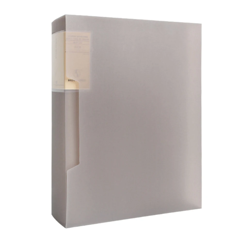 

1pc With Shell A4 Folder Office Supplies Pp Material Transparent Easy Clean Document Organizer File Storage For School
