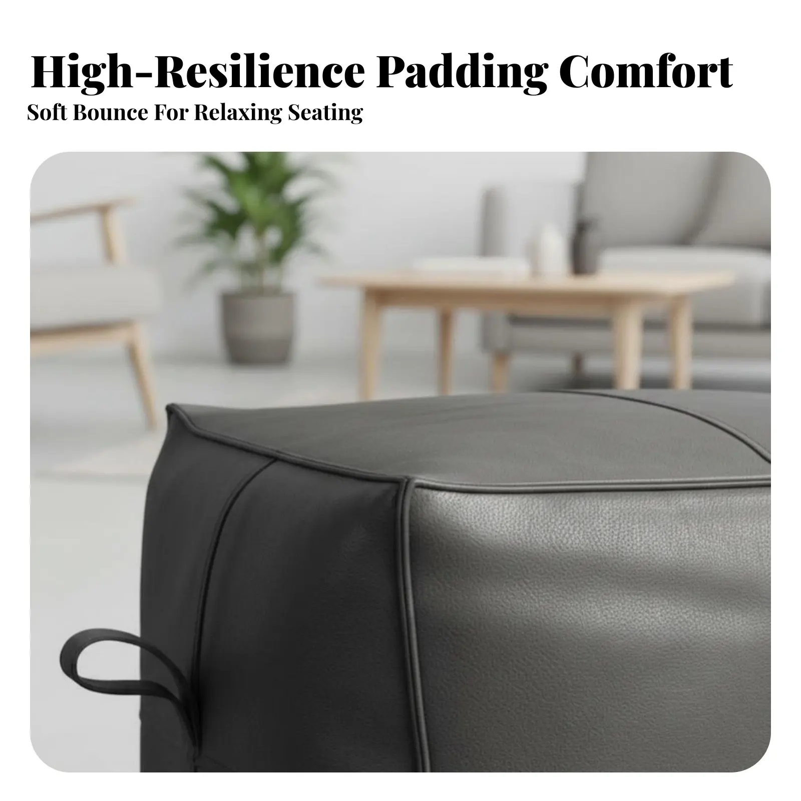 Round Pouf Nordic Design paded Round Pouf Soft Padded Seat Light Luxury Aesthetic for Adults, Living Room, Entryway, Bedroom