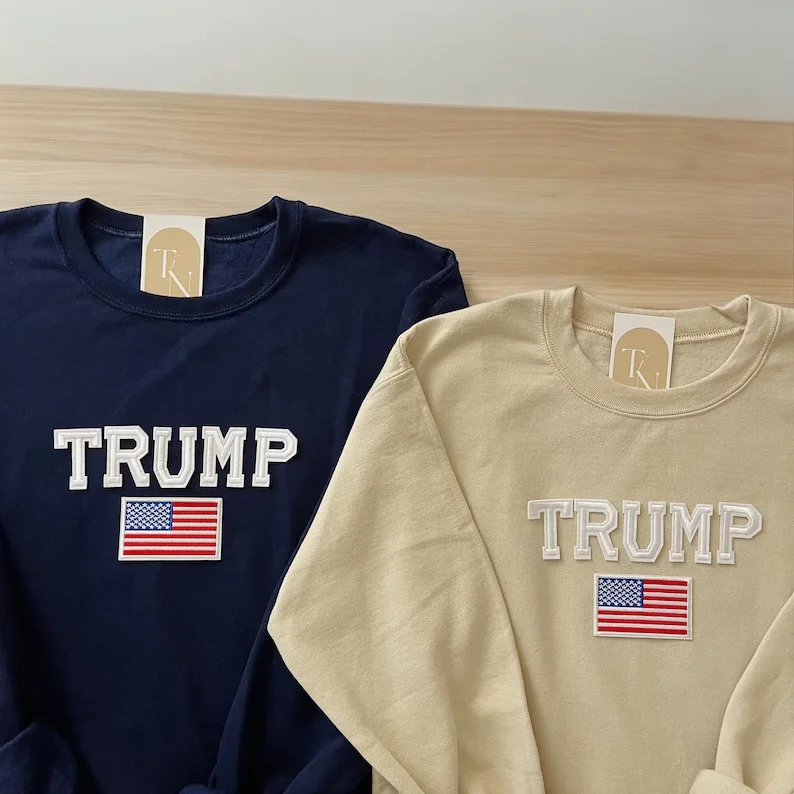 Trump MAGA 2024 Shirt Republican American Flag Shirt USA Sweatshirt Pro Election Trump Shirt