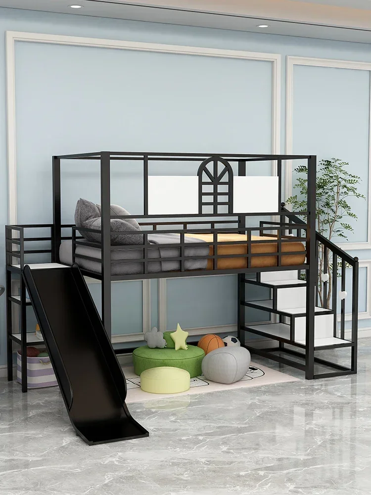 Custom loft elevated bed, half-height bed under the bed, children's tree house, castle princess, upper floor