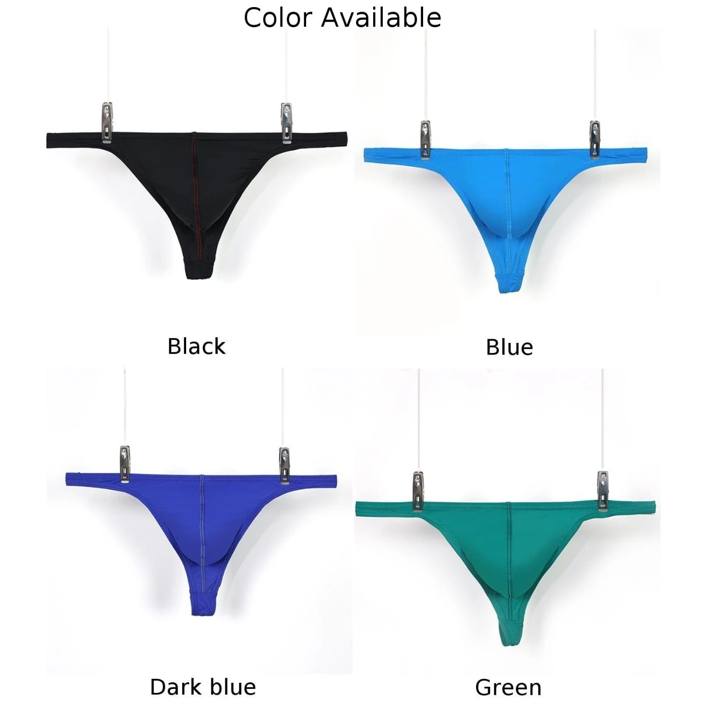 Ice Silk Seamless Underwear Man Sexy T-back Thongs G-string Male Comfortable Panties U-convex Pouch Underpants Man\'s Knickers