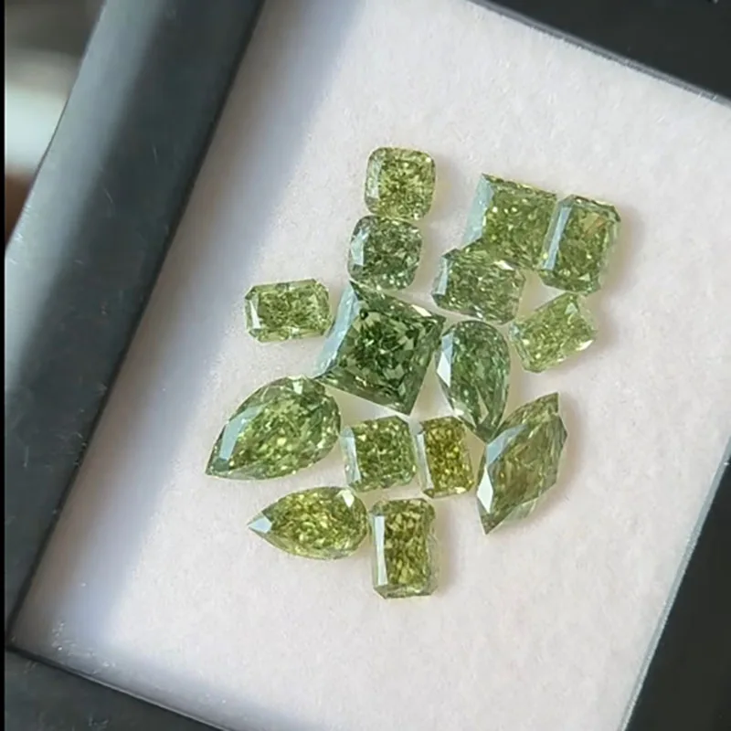 

1ct -2ct Fancy Green Color VS Clarity Lab Grown Diamond With IGI Certificates CVD & HPHT Green Lab Grown Diamonds