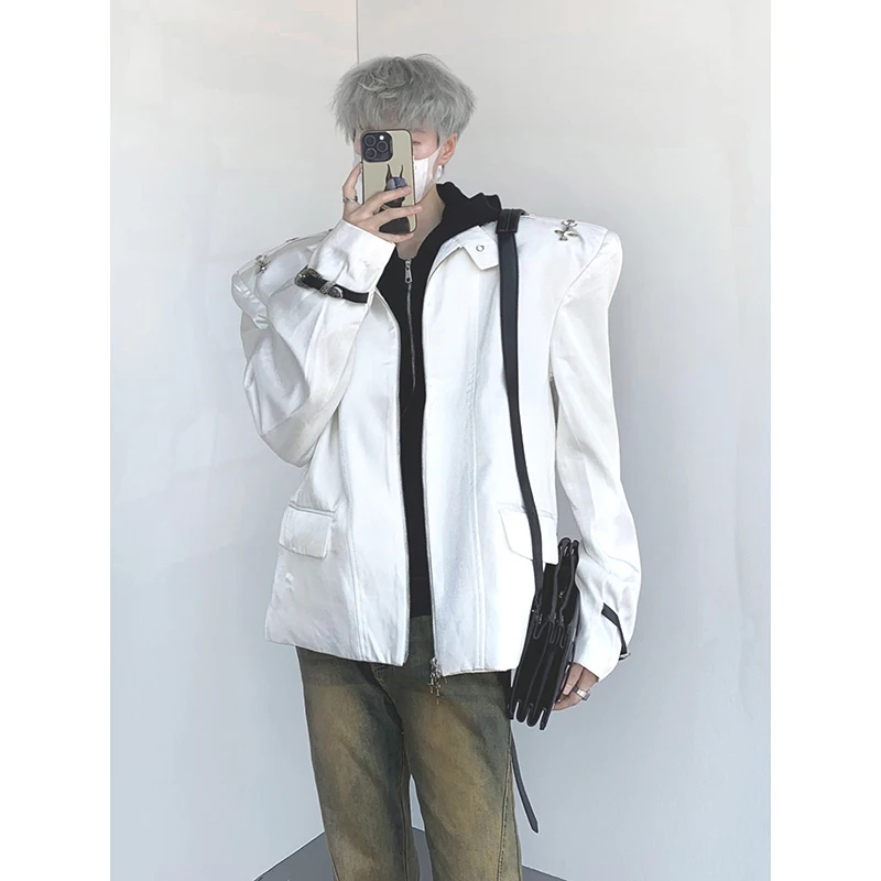 [OIMG] Design sense niche autumn new metal high-end jacket