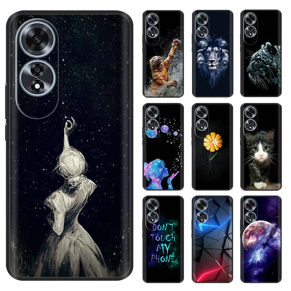 Gemalt Abdeckung Für OPPO A60 OPPOA60 6,67 "CPH2631 Telefon Zurück Abdeckung TPU Weiche Silikon Fall Für OPPO A60 4G schutzhülle Abdeckung