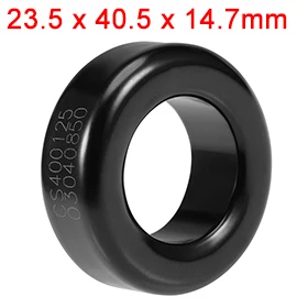 Uxcell 23.5 x 40.5 x 14.7mm Toroid Core, Ferrite Chokes Ring Iron Powder Inductor Ferrite Rings, Black