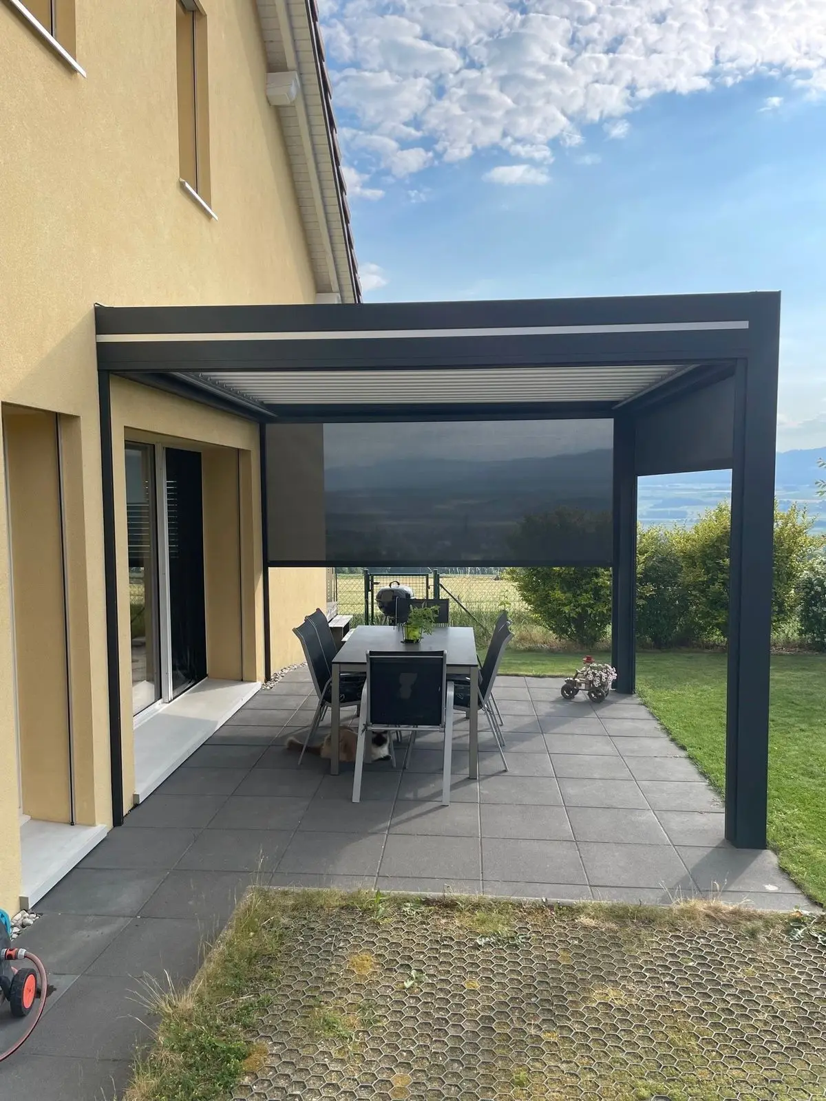 

Outdoor Aluminium 100% Waterproof Pergolas Louvered Roof Cover Swimming Pool Backyard Gazebo Retractable Bioclimatic Pergola