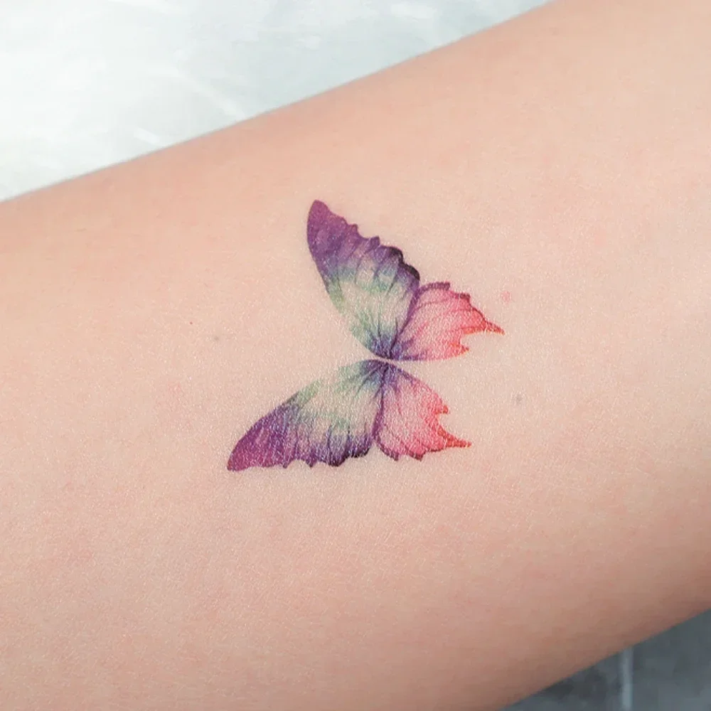 Waterproof Butterfly Temporary Tattoo Stickers 10PCS Colorful Wings Eyes Corner Art Face Stickers Stage Festivals Party Makeup