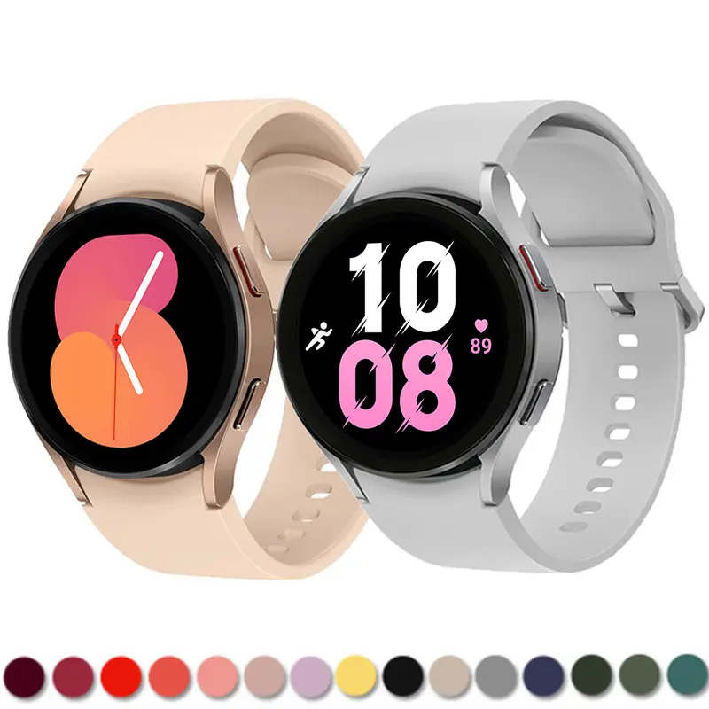 Strap For Samsung Galaxy Watch 6 5 4 44mm 40mm/4 classic 46mm 42mm wristband 20mm Silicone Bracelet Galaxy Watch 5 pro 45mm Band