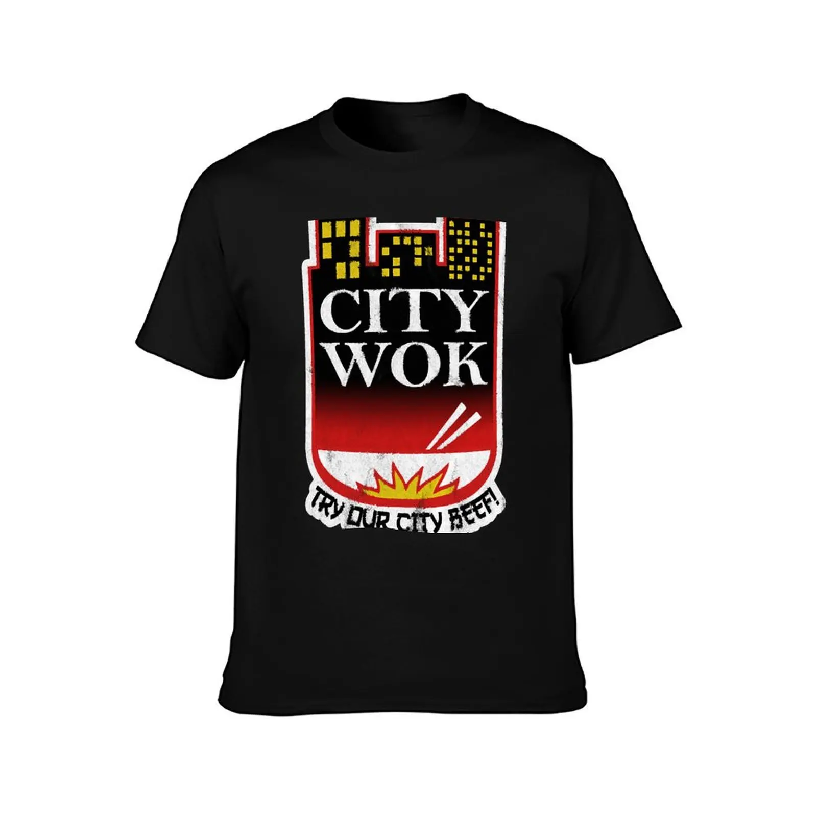 City Wok logo inspired by South Park T-Shirt Urban Casual Loose Fit Tee T-Shirt