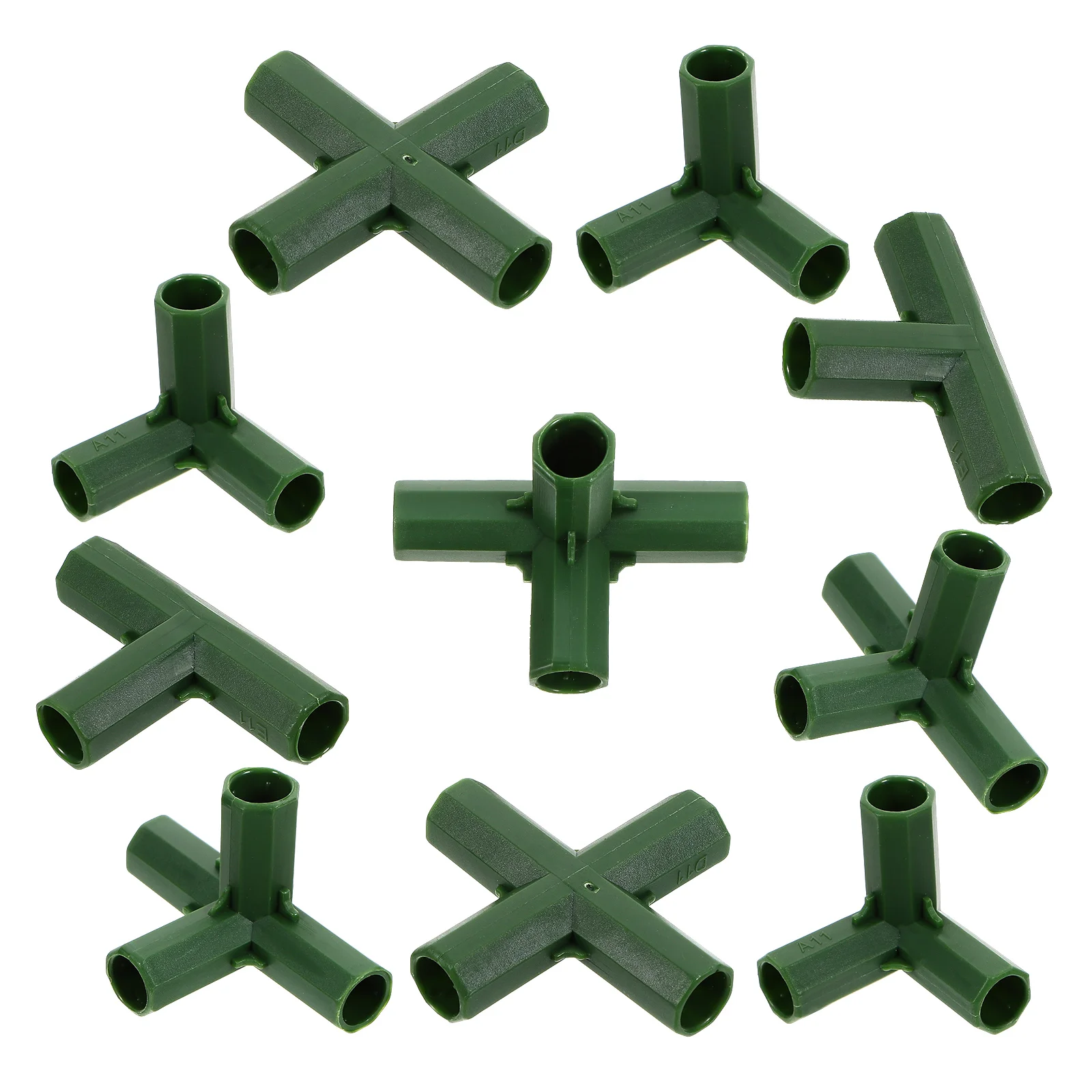 20 Pcs Tent Connector Elbow Canopy Pole Connectors Pipe Fittings Supports Right Angle Green