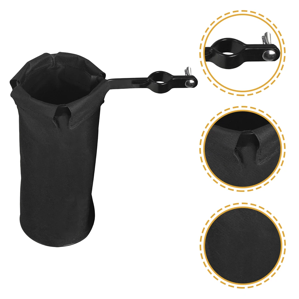 

Drumstick Holder Bag Drumsticks Case Storage Bucket Black Alloy Mallet for Percussion