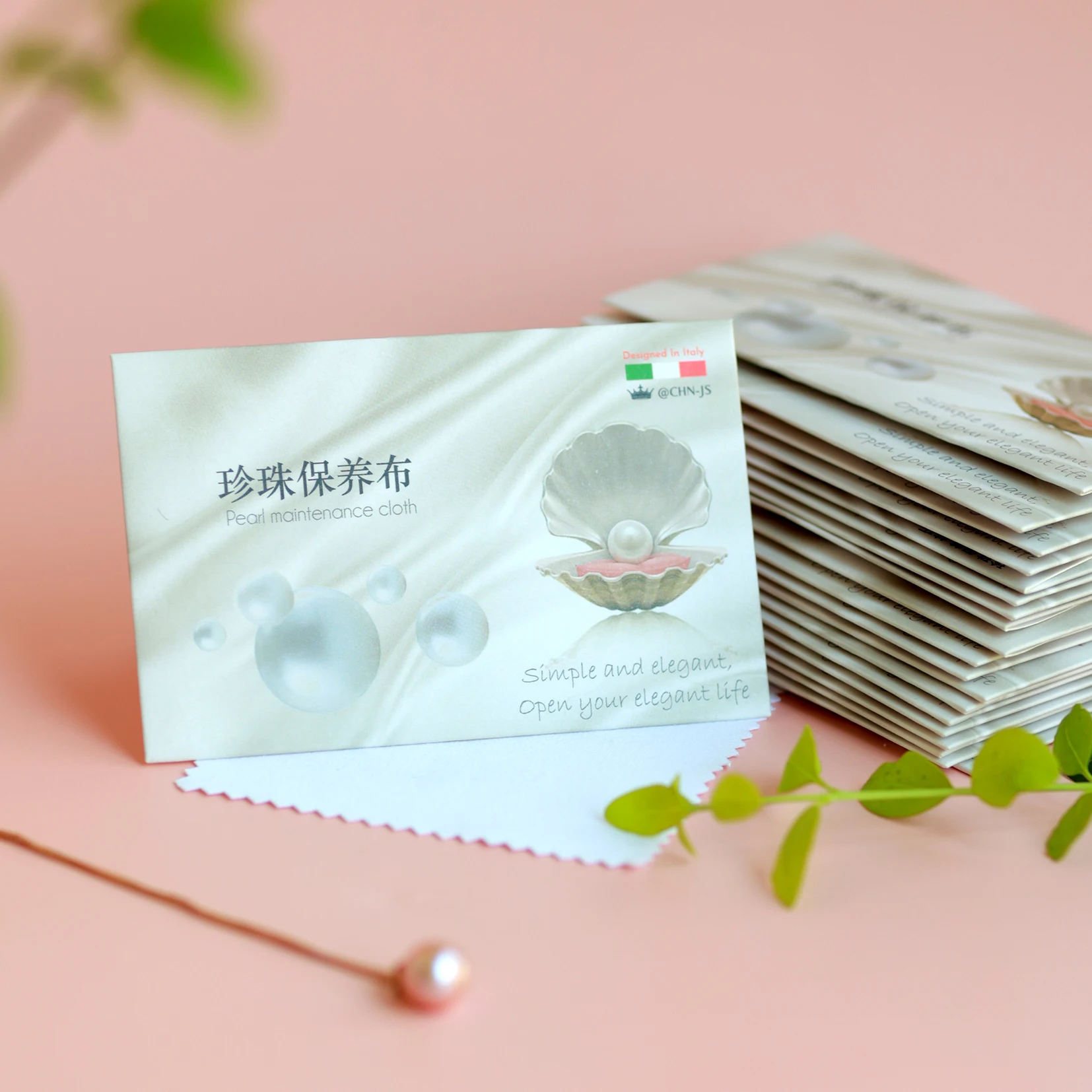Pearl Jewelry Care Cloth Cleaning and Polishing Two-in-One Anti-Scratch Necklace Bracelet Special Care Soft Cloth 6.5*10cm