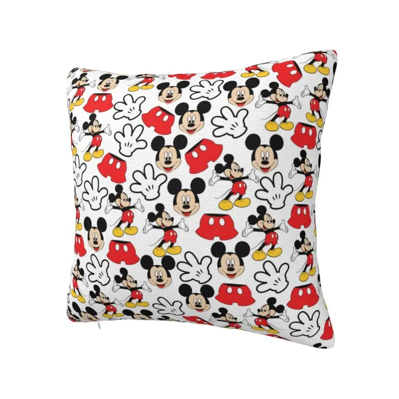 Custom Luxury Mickey Mouse Cushion Covers 40x40cm Polyester Throw Pillow Case Sofa Chair Square Pillowcase Home Decorative