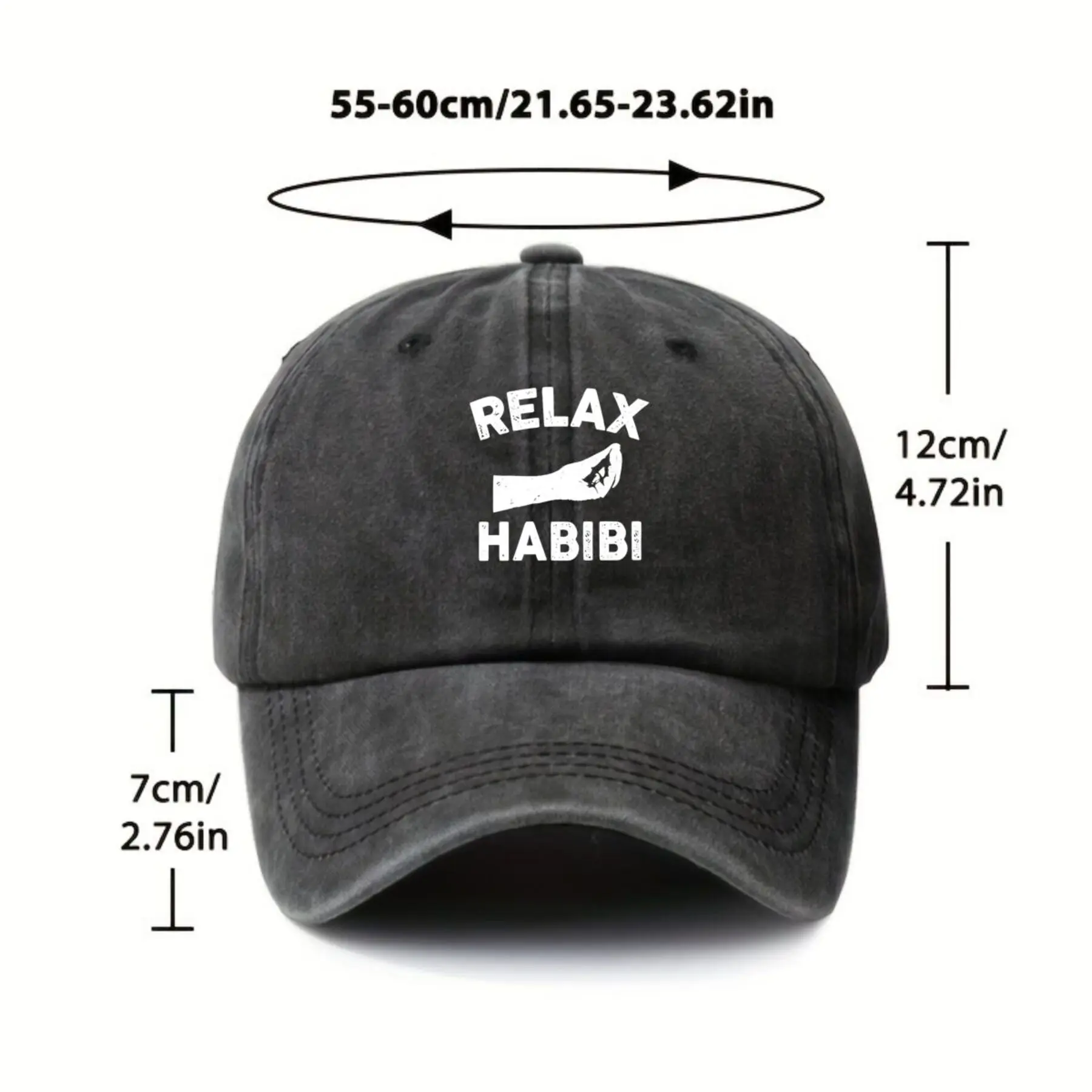 Habibi Relaxation Travel Hat Perfect for Running Fitness and Outdoor Activities Lightweight Cap W Washed Distressed Baseball Cap