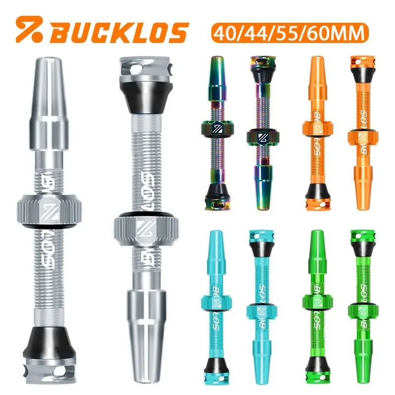 AliExpress BUCKLOS 44MM 40MM 55MM 60MM Bicycle Tubeless Valve Aluminum Alloy Bike Presta Valves Mountain Road Bicycle Tubeless Tire Valve