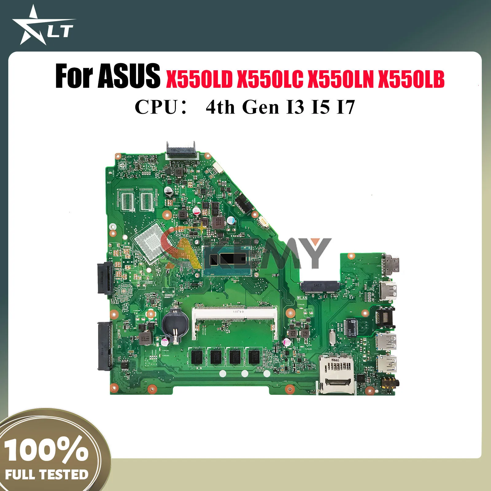 

Материнская плата для ноутбука X550LA ASUS VivoBook X550LN R510L X550LD Y581L X552L X550LC X550L X550LB с процессором I3 I5 I7 stk