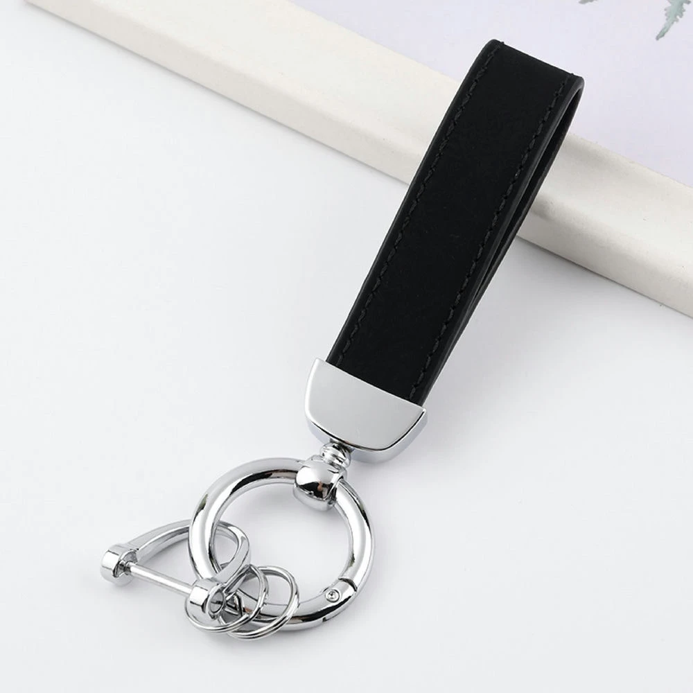 Personalized PU Leather Key Strap with Custom Text