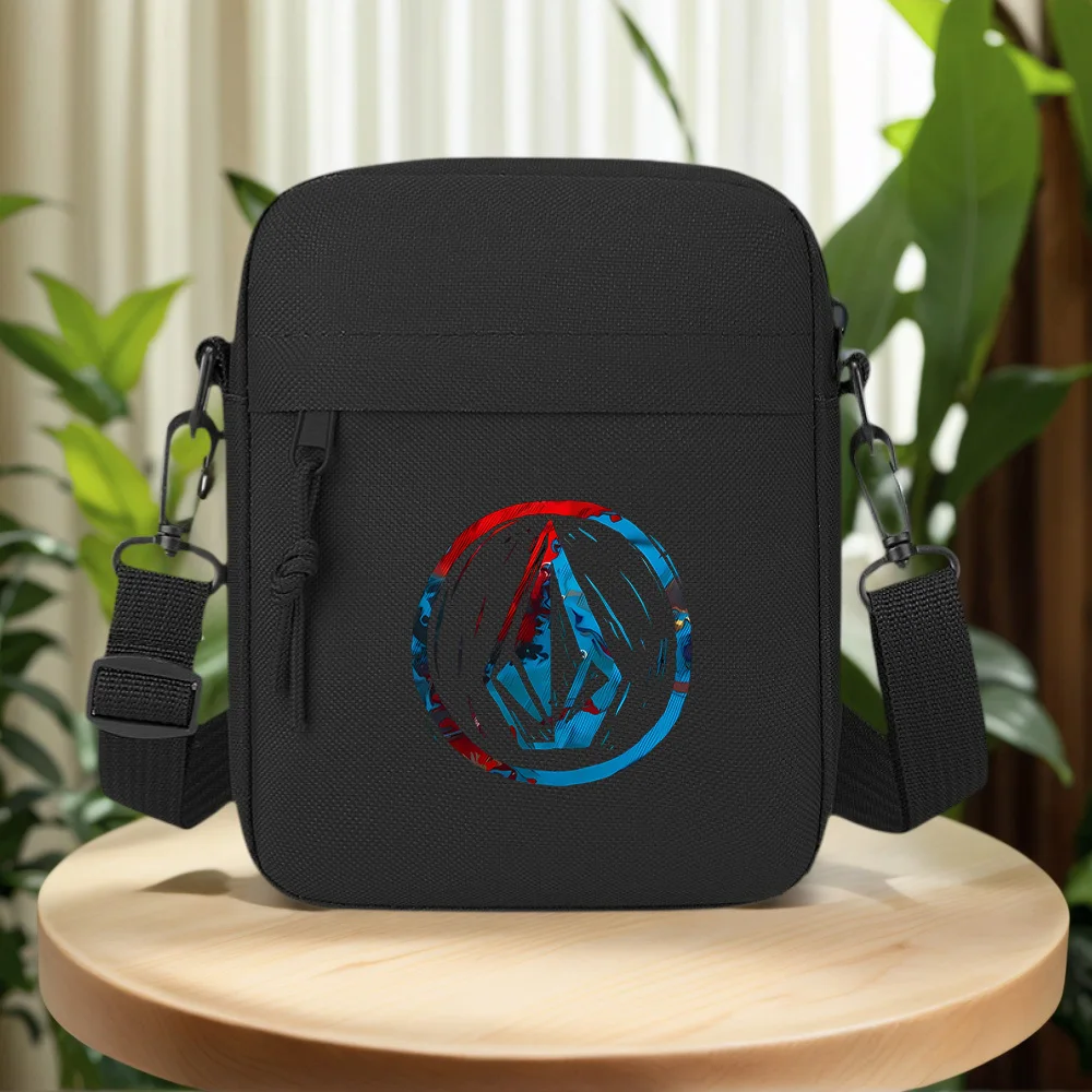 Abstract circle shapes,lines,design,pattern Men Crossbody Bag Single Shoulder Women Cartoon Anime Film Printing Design Unisex