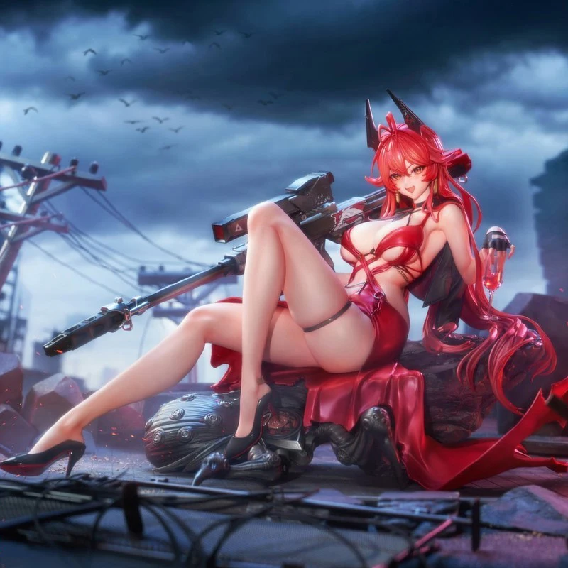 

Original Hobby Sakura Little Red Riding Hood NIKKE：The Goddess of Victory Genuine Anime Figure Collectible Model Ornament Gift