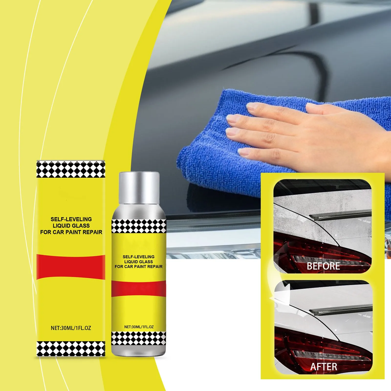 Self-Leveling Car Paint Repair Agent Scratch Removal Coating Care Liquid For Auto Paint Maintenance Shine Restoration AutomóVil