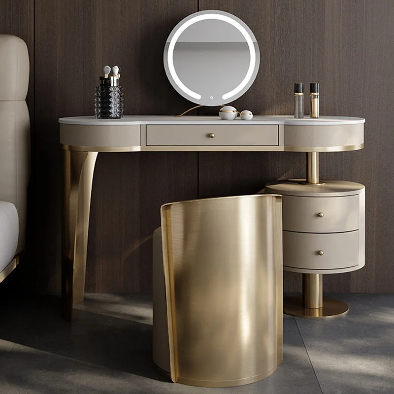 Luxury Bedroom Vanity Table Makeup Mirror Chair Modern Coffee Computer Dressing Table European Study Vestidores Home Furniture