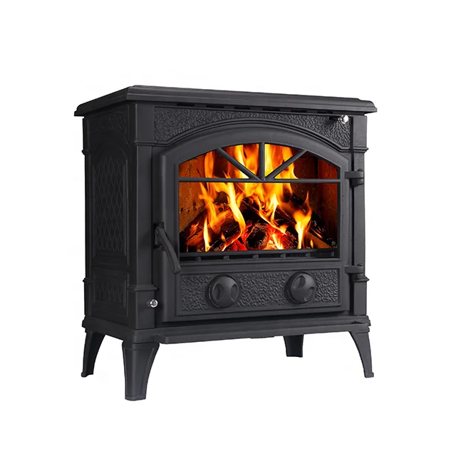 Fireplace of cast iron wood burning stove heater