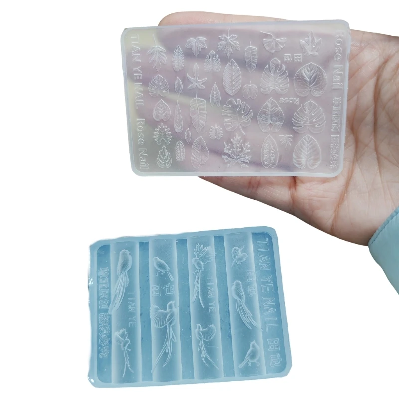Silicone Nails Art Moulds Accessories Molds Bird Nails Decorative Mold Silicone Texture for Various Types