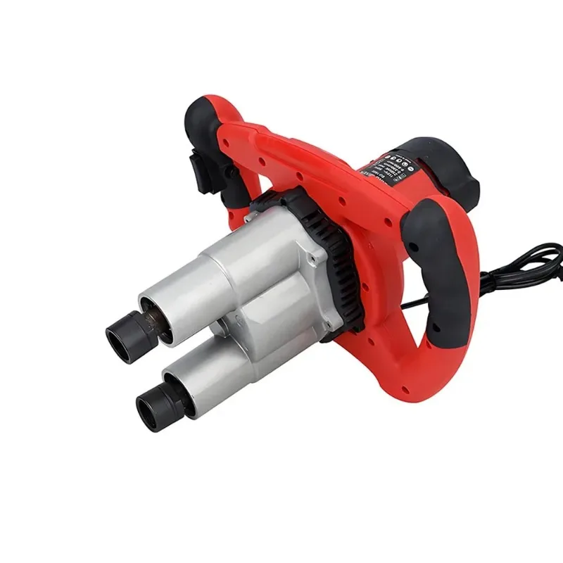 Dual-Head Electric Mixer for Mortar Putty Lime Powder Plastering Machine Paint Coating Epoxy Floor Paint Double Pole Mixer
