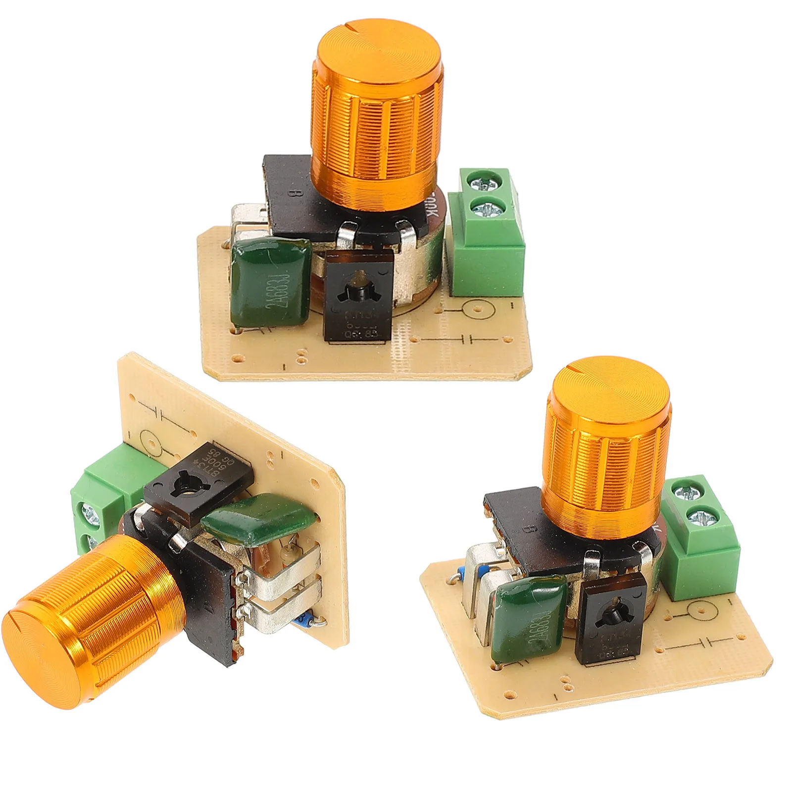 3Pcs Adjustable Dimmer Switch Bulb Switch Potentiometer Multi-Use Electric Bulb Controlling Dimmer Replaceable Potentiometer