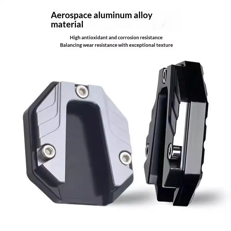 【MO】Motorcycle Bike Parking Kickstand Extender Foot Side Stand Pad Support Plate Motorbike Accessories Parking Stand Foot Pad