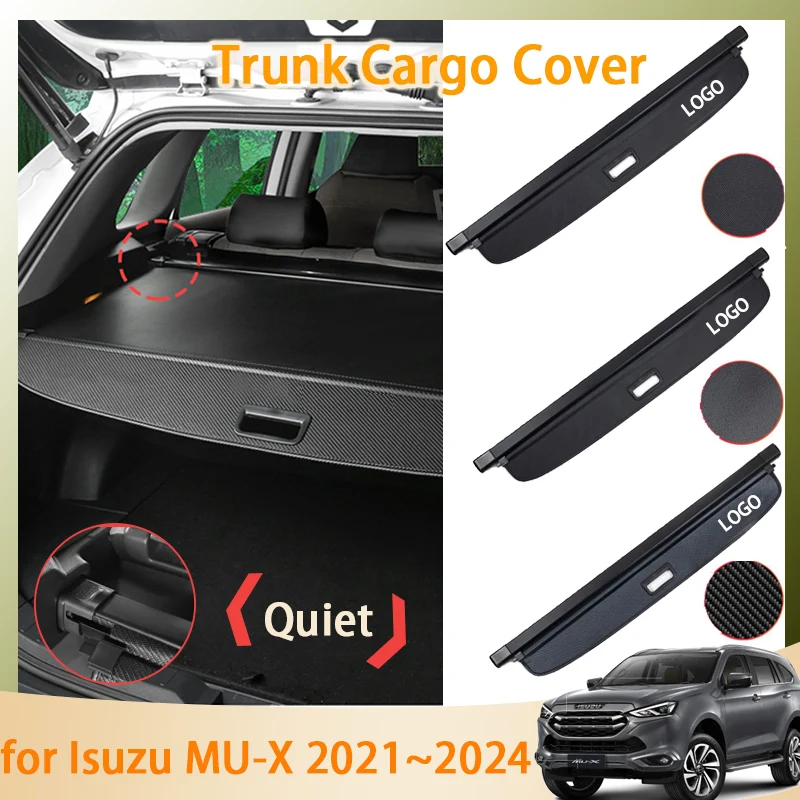 

For Isuzu MU-X MUX MU X Accessories 2024 2023 2022 2021 Trunk Cargo Cover Mat Rear Shield Curtain Retractable Anti-peeping Parts