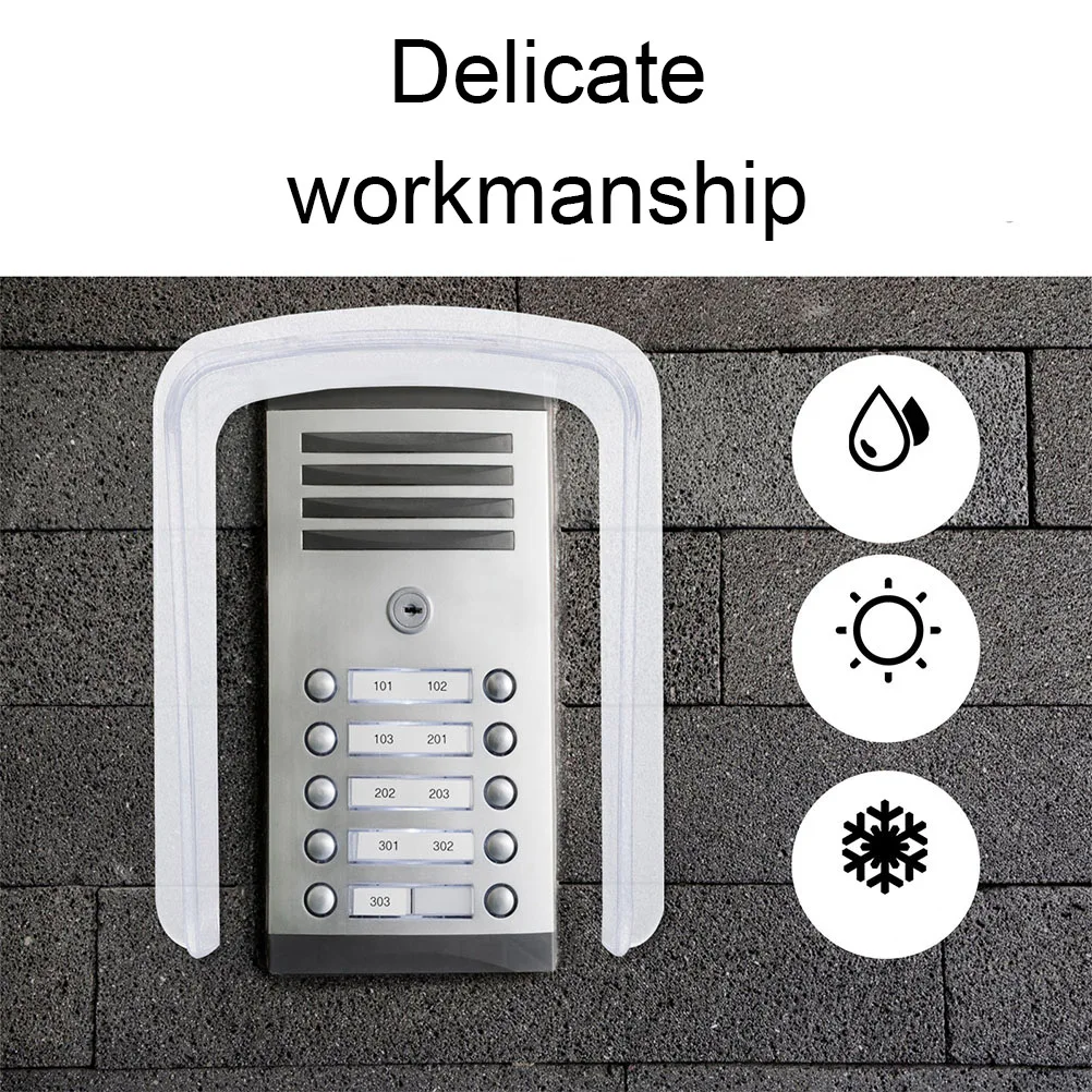 

Plastic Waterproof for Door Access Machine Durable Dust Proof Doorbell Rain Cover Protective Cover Electronic Doorbell