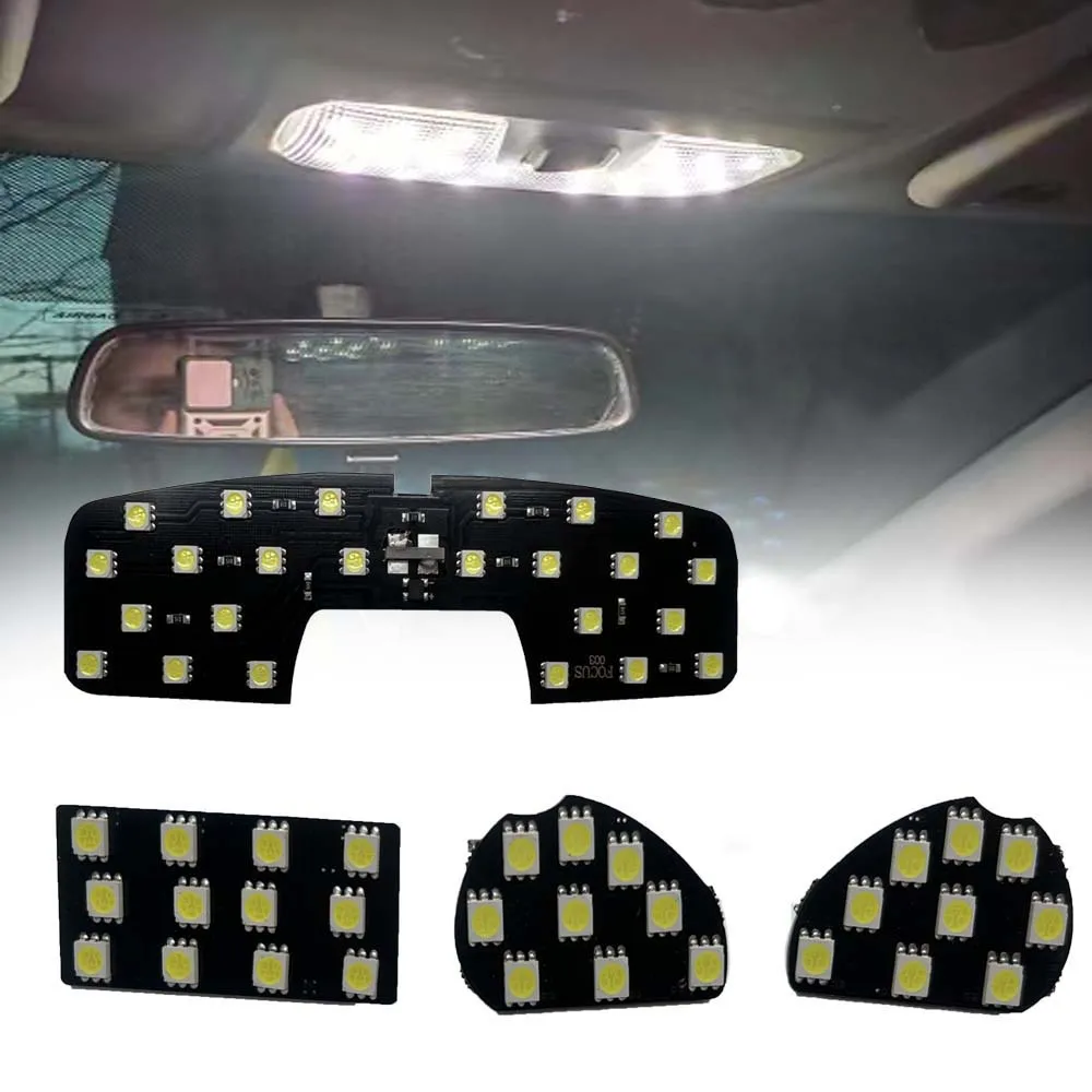 

White LED Car Interior Light LED Reading Lamp For Ford Ecosport Focus 2 MK2 2007 2008 2009 2010 2011 2012-2014 Roof LED Lamp