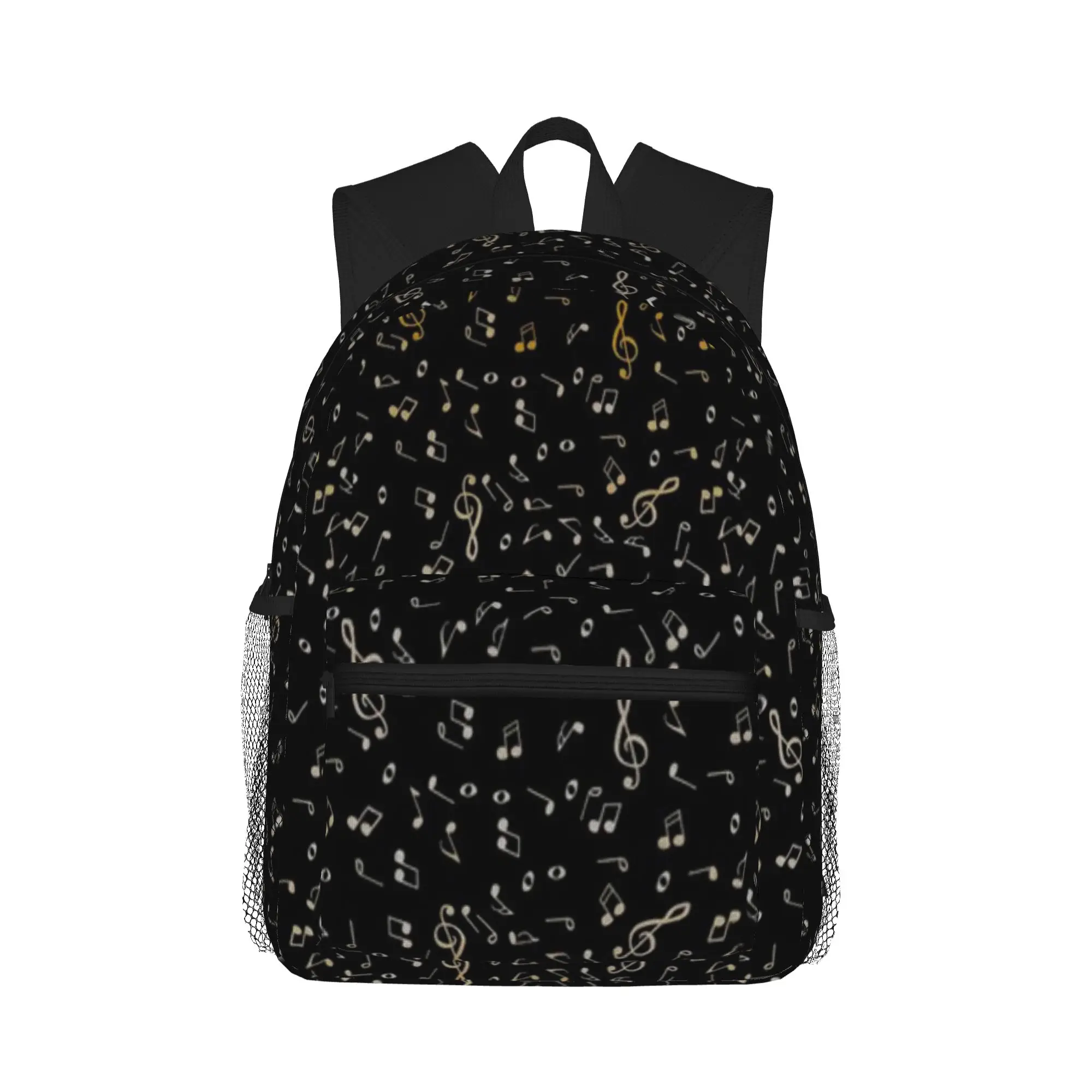 

Gold Gradient Music Notes Casual Backpack for Students and Adults Man backpack
