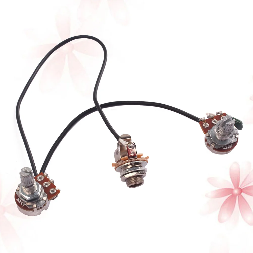 

3pcs A250K B50OK Potentiometer Splined Pot Electric Guitar Bass Effect Amp Tone Volume Shaft Parts 1V1T GU232