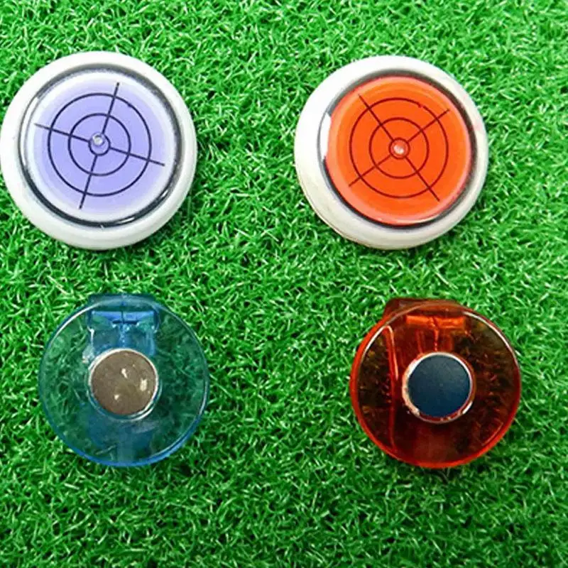 Golf Ball Alignment Tool High Precision Bubble Golf Ball Marker Clip 5pcs Reading Aid Golf Accessories Golf Ball Marker Tool