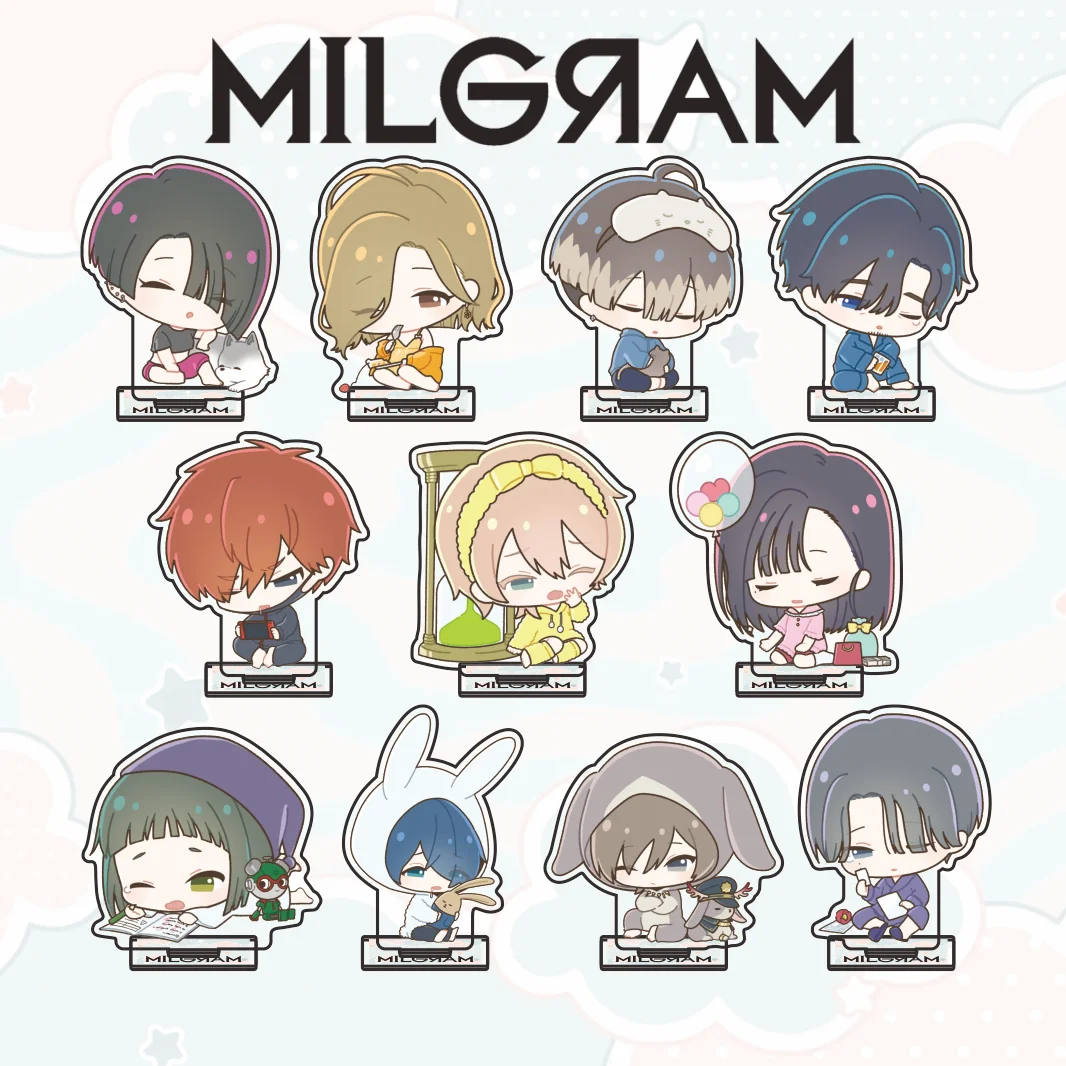 New Anime Milgram Haruka Kotoko Comic Style Acrylic Stand Keychain Figure 2026 Full Series Desktop Decor Gift For Anime Fans