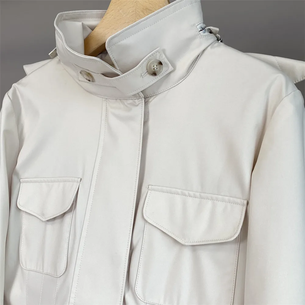 

25 Autumn/Winter New Women's Hooded Drawstring Adjustable Knitted jacket Top