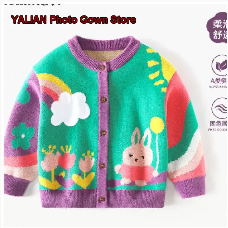 Girls Knit Top Kids Comfortable Outwear Toddler Little Kids Spring